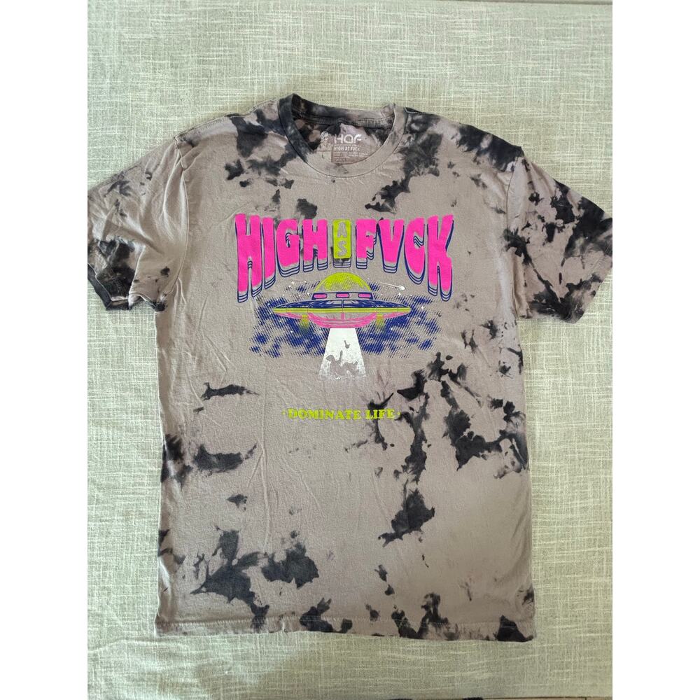 HAF Your Highness Alien Tie-Dye Graphic Tee Sz L